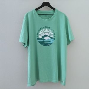 XXXL Life Is Good Teal T-shirt